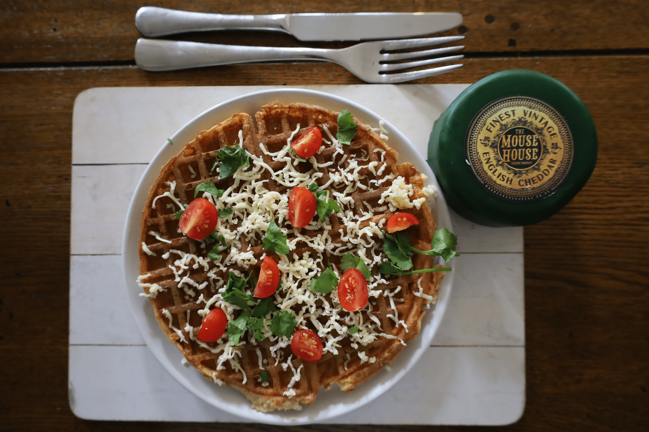 Vintage Cheddar Waffles