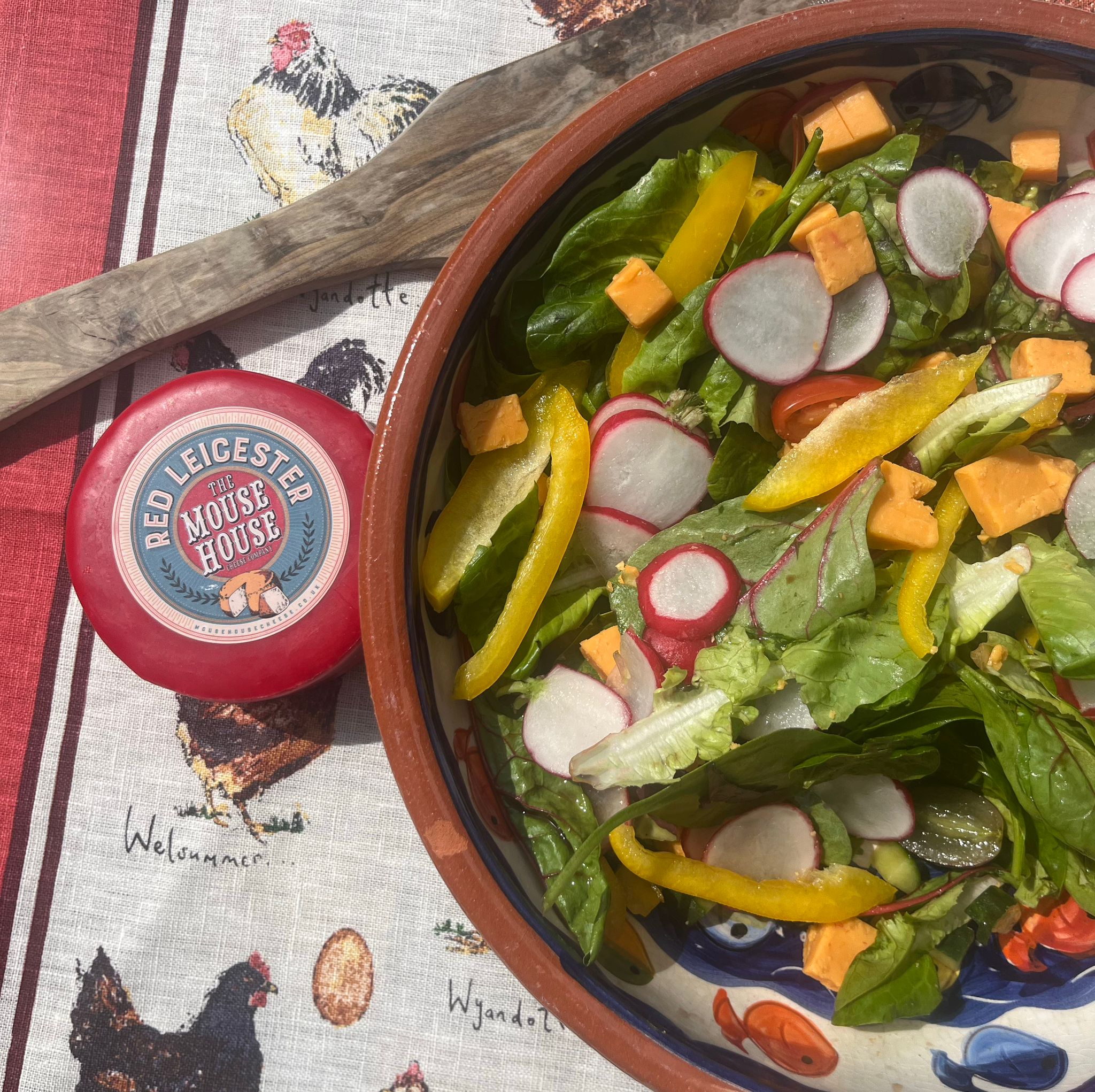 Spring Salad with Creamy Red Leicester